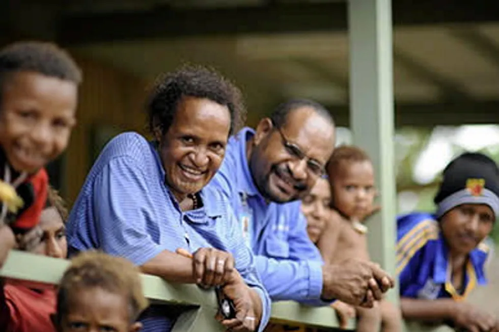 Smiles all round: in Papua New Guinea
