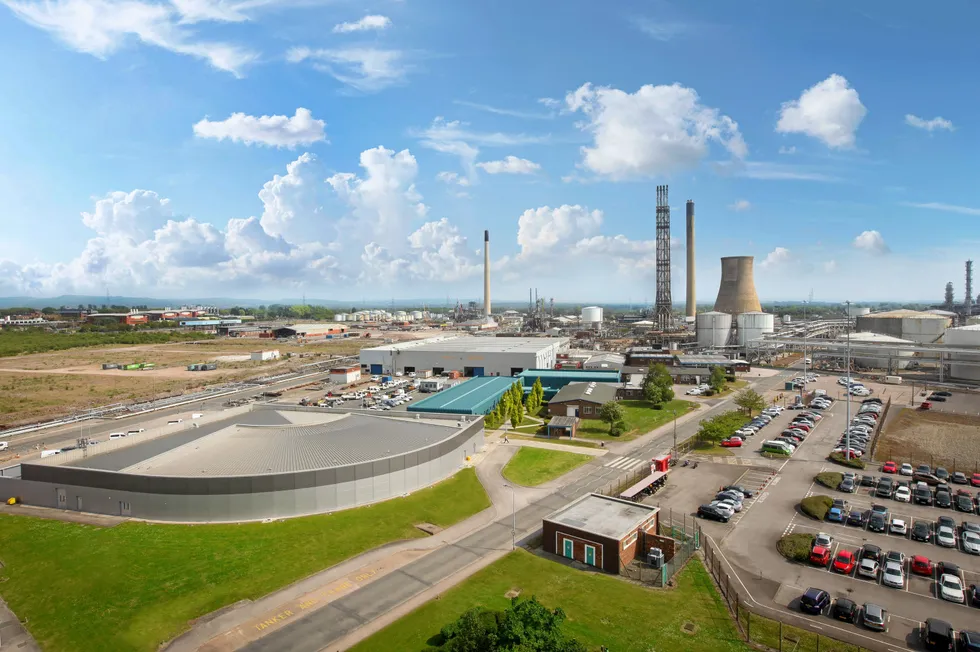 Stanlow manufacturing complex, which has been given full permission for its first 350MW phase.