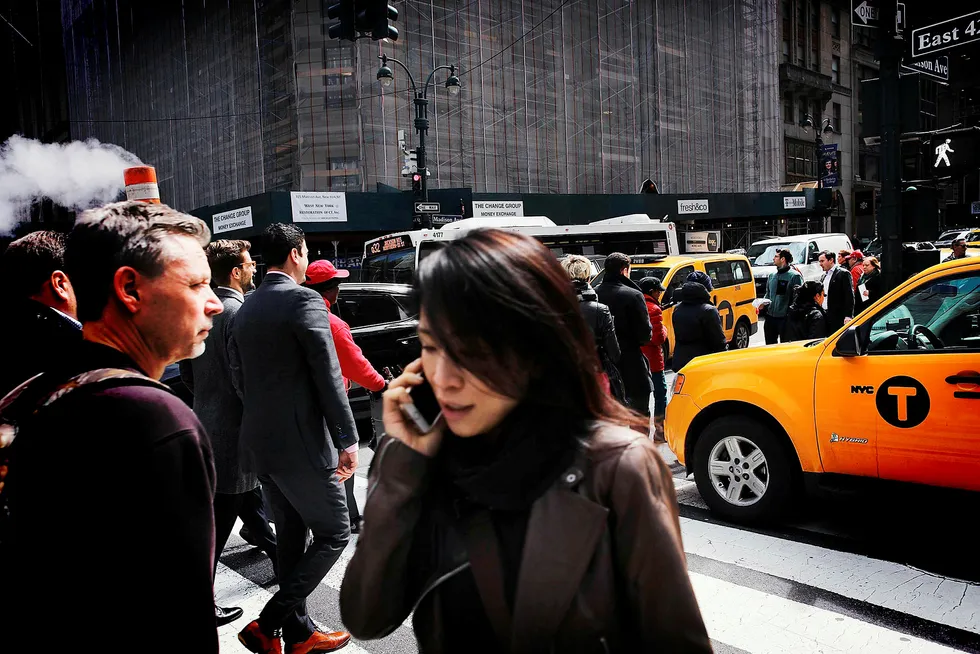 Det er avdekket spionprogramvare på populære telefoner som selges i USA. Det har ført til salgsstopp for noen modeller. Foto: Spencer Platt/AFP/NTB scanpix