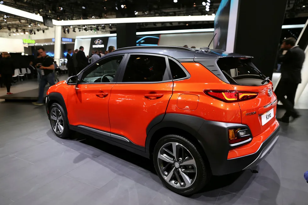 Hyundai Kona er ennå ikke vist i elektrisk versjon, men å kombinere elbil med suv er sannsynligvis oppskriften på suksess i det norske markedet. Foto: Embret Sæter