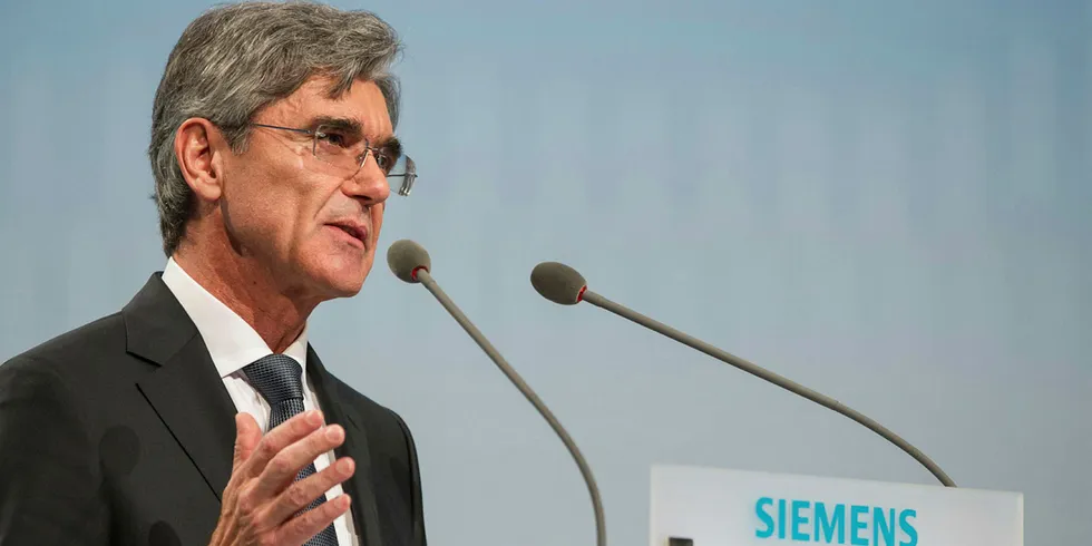 Siemens CEO Joe Kaeser. Pic: Lennart Preiss/Siemens