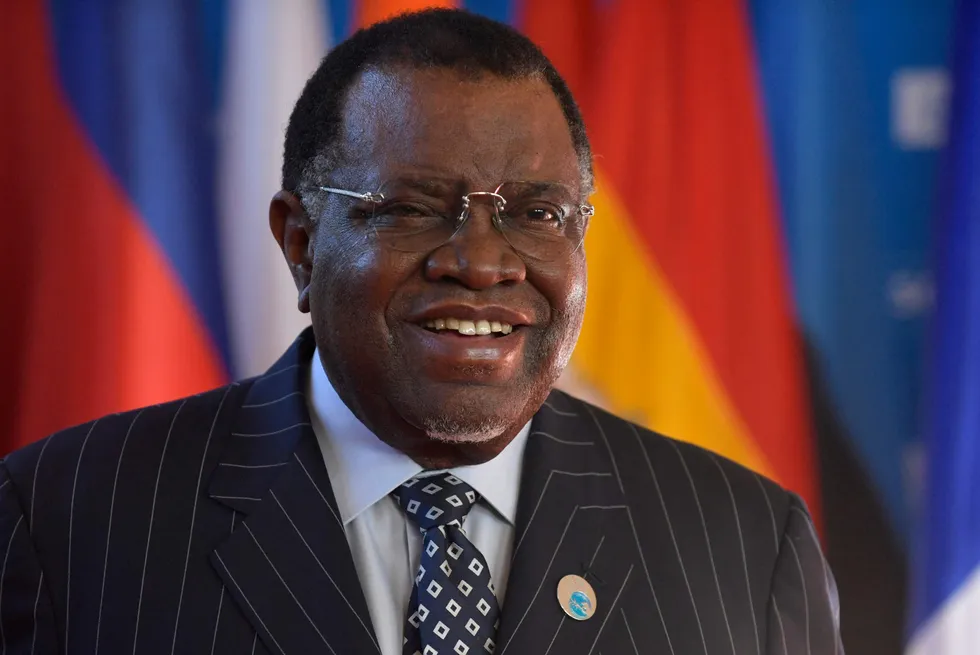 Happy days: Namibia's President Hage Geingob will be pleased with yet another offshore oil discovery.