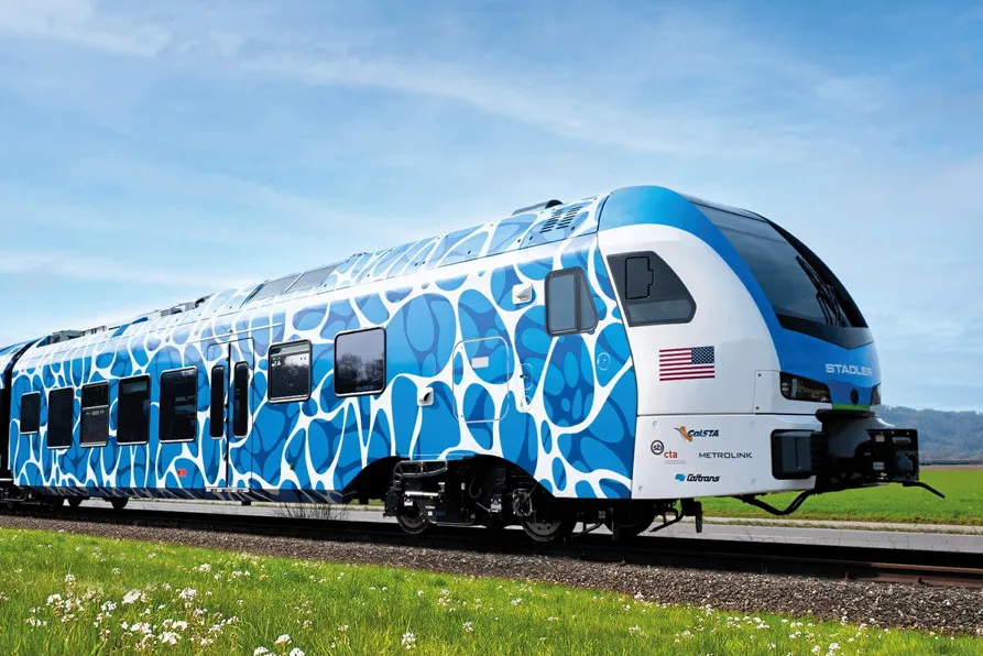 A hydrogen-powered Fast Light Intercity and Regional Train (FLIRT) train.
