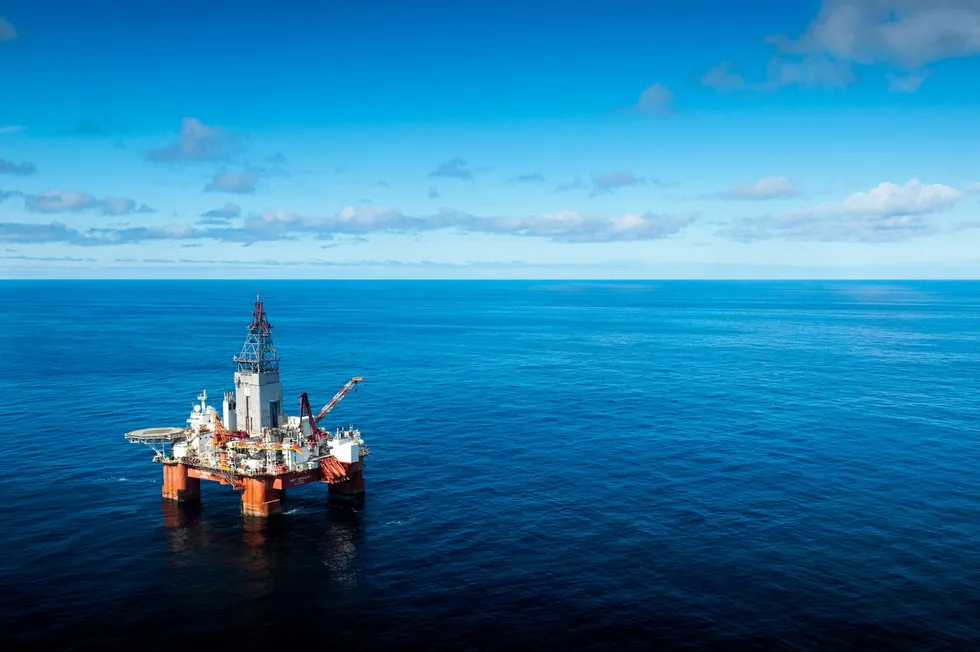 Up North: Semisubmersible rig West Hercules drilling for Equinor in the Barents Sea.