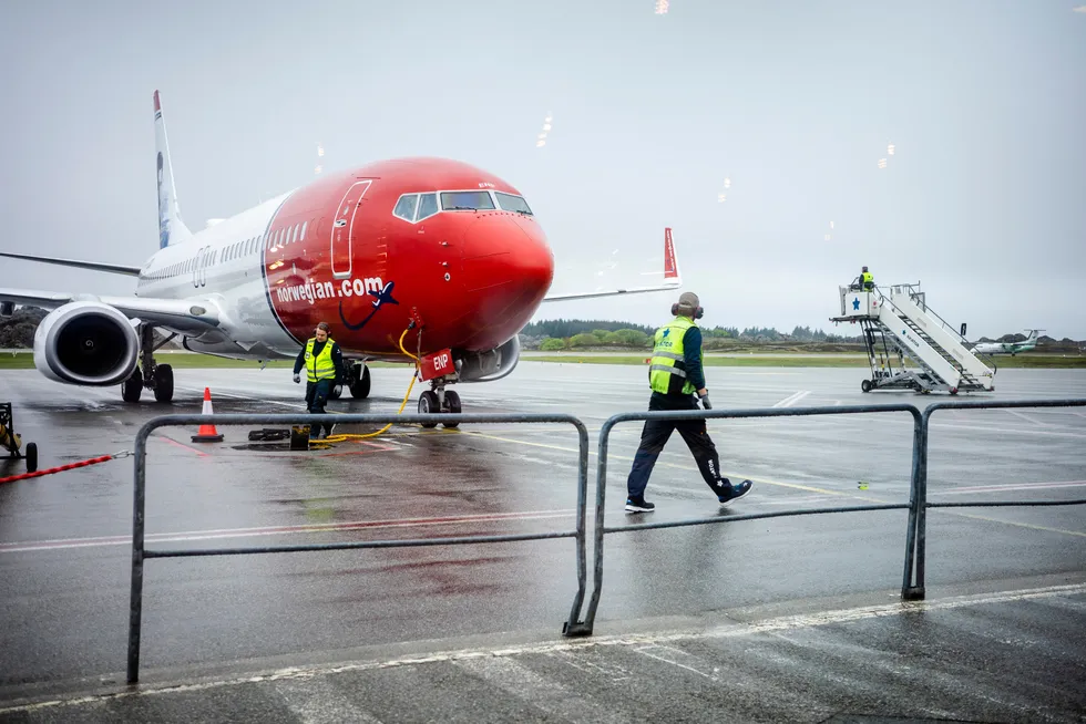 Norwegian-fly på Haugesund Lufthavn Karmøy.