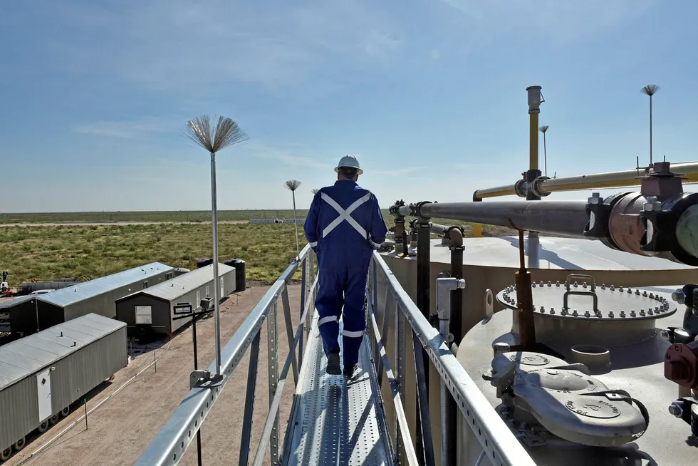 On location: a production facility in the Permian basin