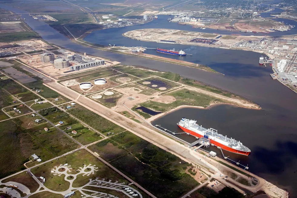 Third train starts: LNG vessel Excelsior at Freeport LNG facility earlier
