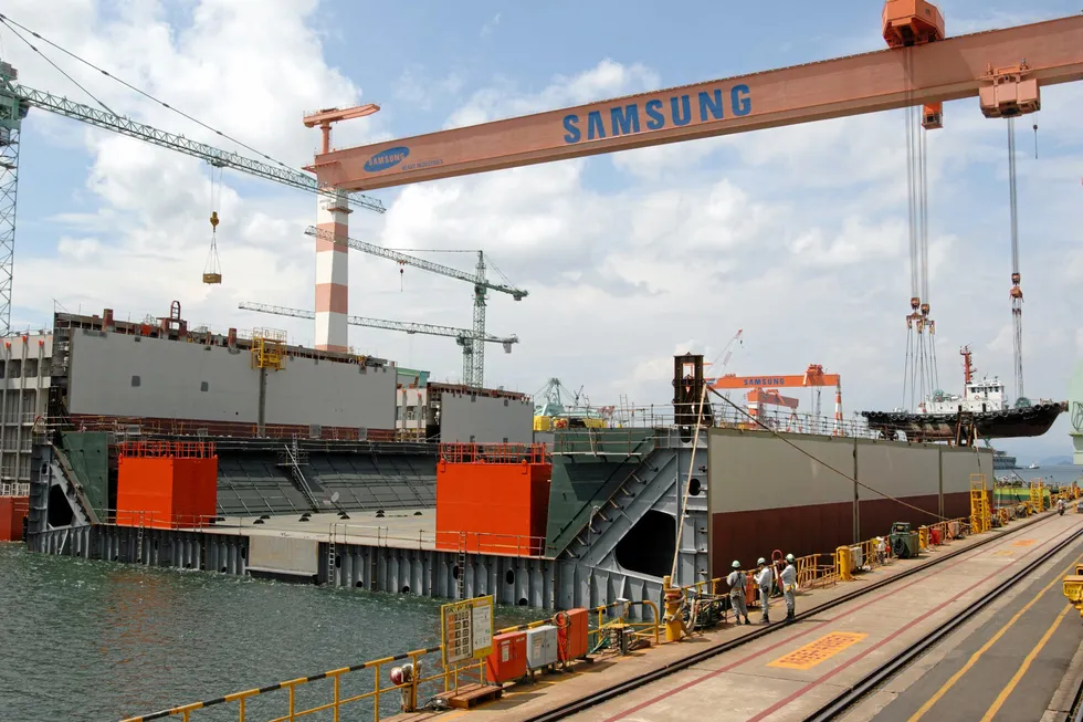 Yard of choice: Samsung Heavy Industries' facility on Geoje Island, South Korea.