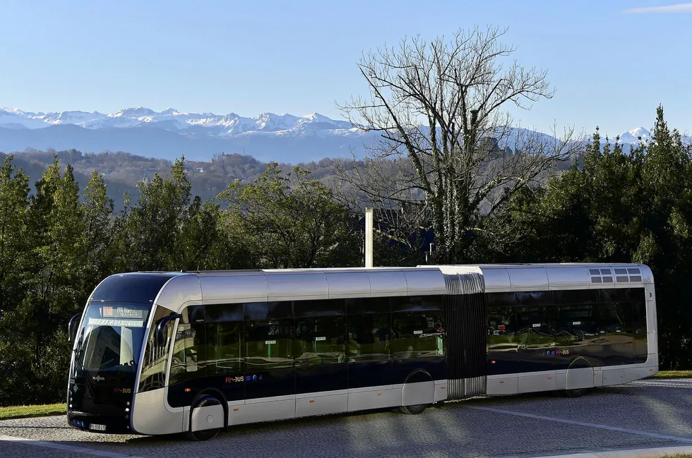 Hydrogen-powered: bus in Pau, France