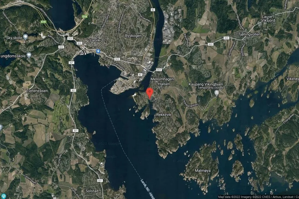 Området rundt Hølen verft 44, Larvik, Telemark og Vestfold