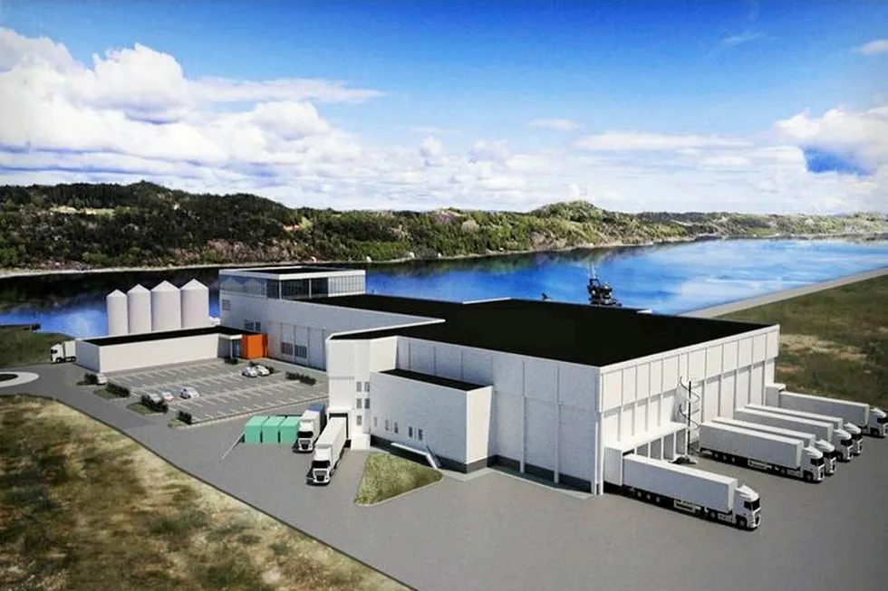 Illustration of the new factory in Hitra, Norway.