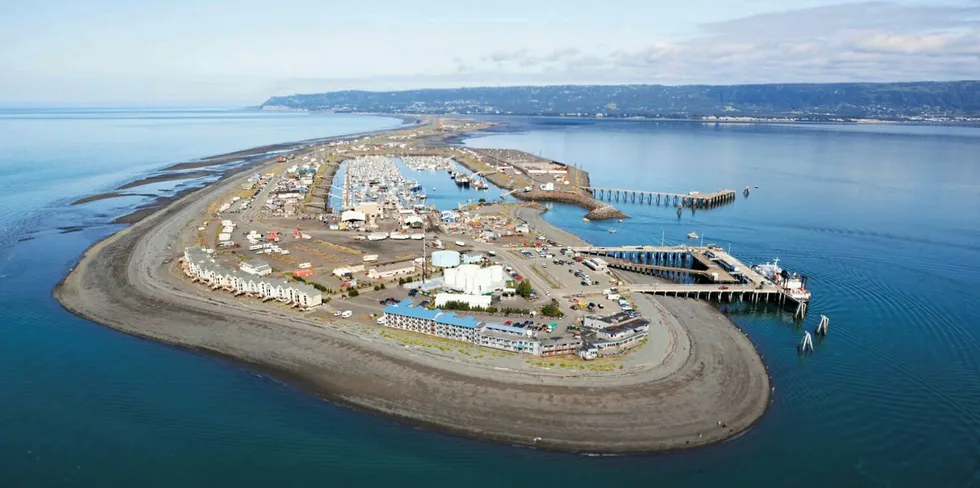 Homer Spit i Kachemak Bay, på Kenai-halvøyen i Alaska.