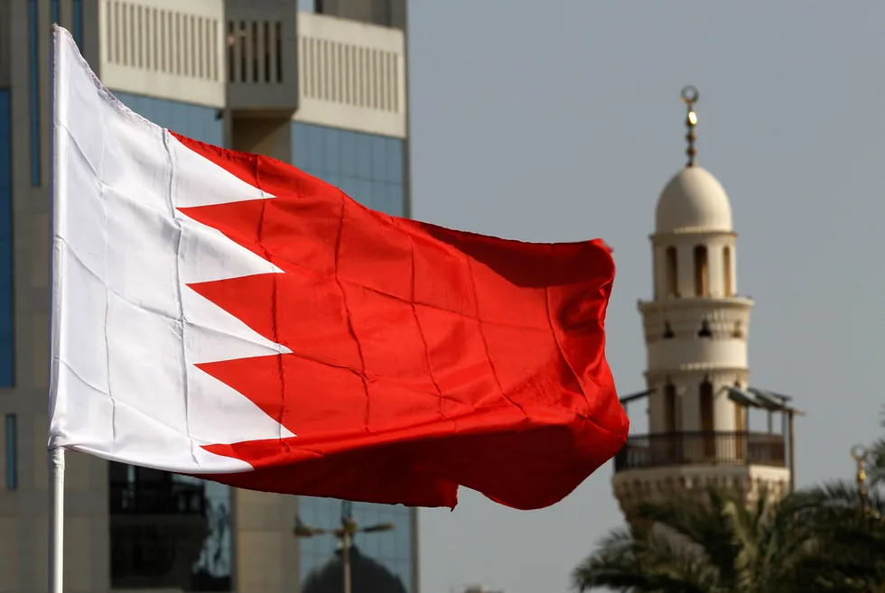 Yard work: a Bahraini flag raised in the capital city Manama
