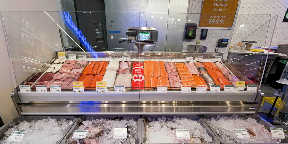 Whole Foods Market. Seafood counter at Whole Foods Market.