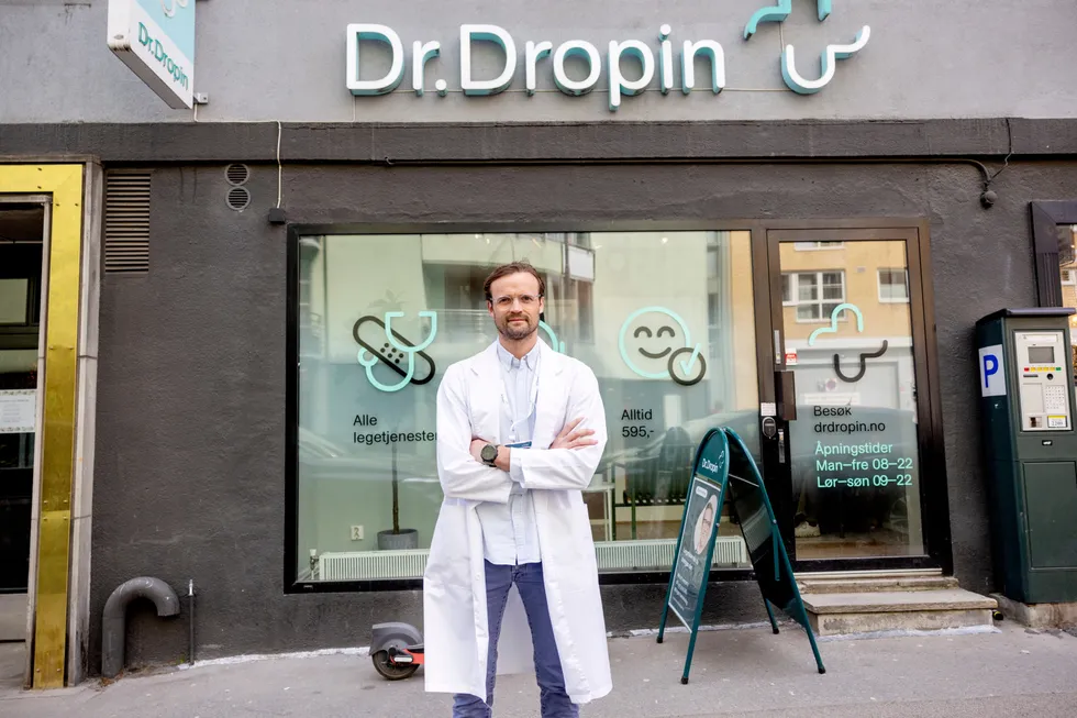 Daniel Sørli åpnet den første Dr. Dropin-klinikken her i Bogstadveien for fem år siden. Nå har selskapet 25 klinikker og har nå hentet 185 millioner i vekstkapital for å gire opp.