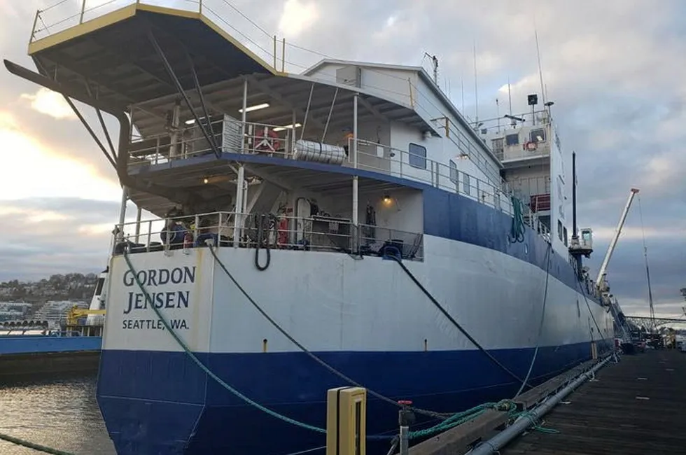 Alaska processing vessel the Gordon Jensen is part of Icicle Seafoods, Inc., a subsidiary of Canada-based Cooke Inc.