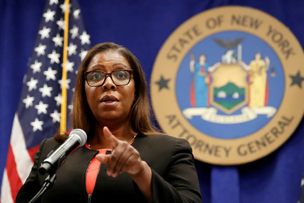 Statsadvokat i New York, Letitia James, kunngjorde fredag søksmålet mot NRA.