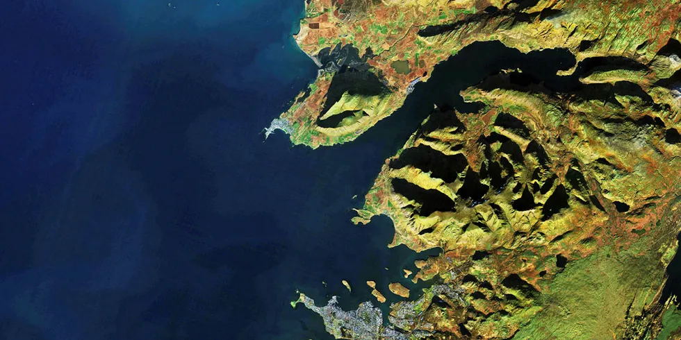 Satellitten Sentinel-2 tar krystallklare bilder fra verdensrommet. Dette bildet viser Reykjavik på Island.