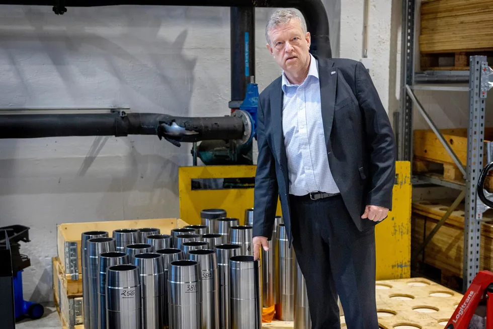 Det norsk-finske selskapet Nammo, som har sitt hovedkvarter på Raufoss, er en av Europas største produsenter av ammunisjon, skriver innleggsforfatteren. Her er Nammos konsernsjef Morten Brandtzæg.