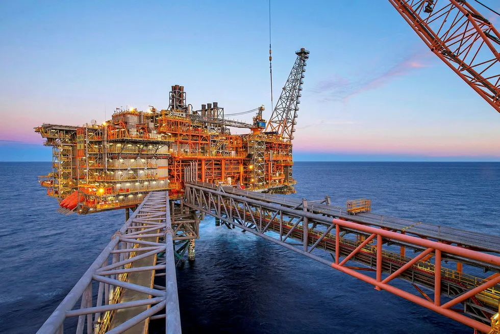 Offshore asset: the North Rankin platform is part of the North West Shelf project in Western Australia