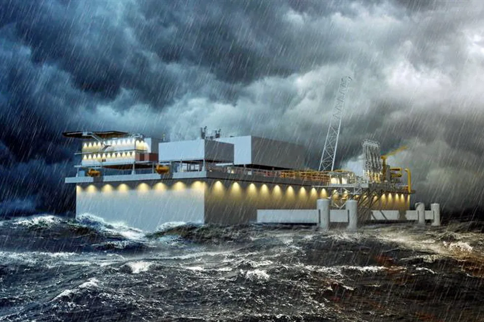 Resistance: an artist's impression of Crown LNG's Kakinada LNG regasification project offshore India