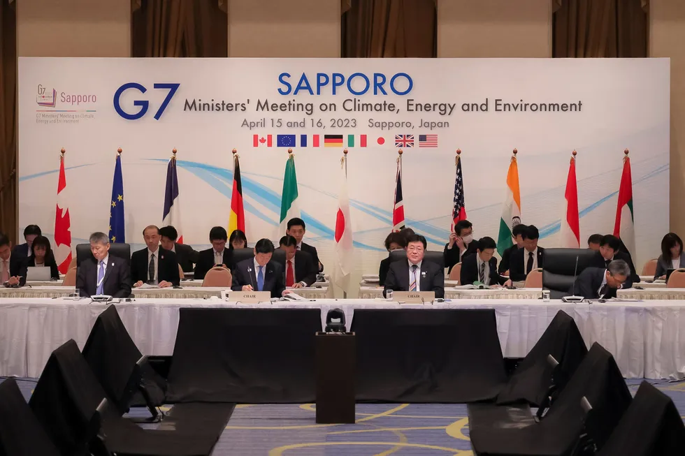 International effort: G7 ministers meet in Japan to discuss international climate goals.
