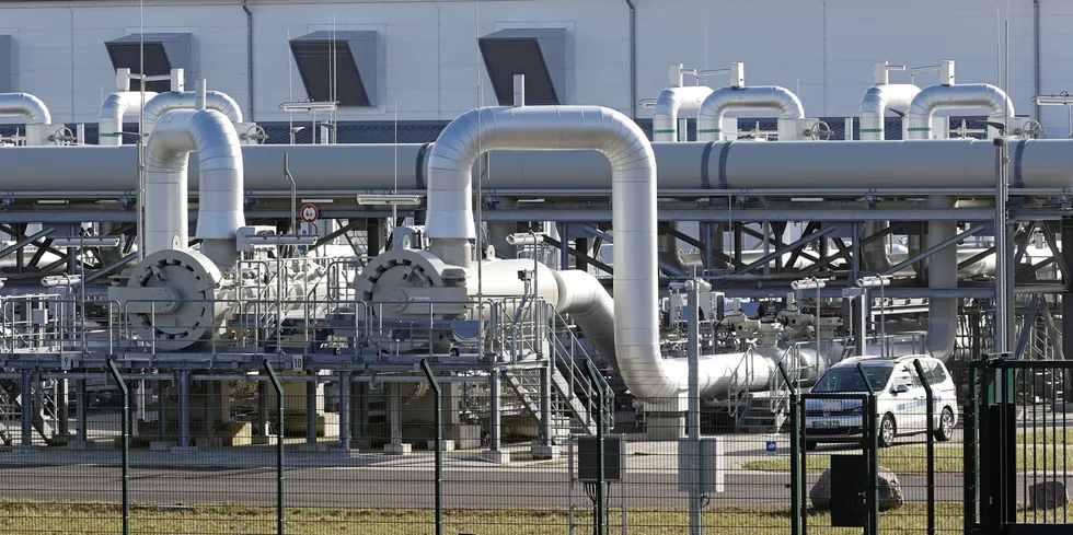 Gas receiving station of the halted Nord Stream 2 pipeline on Germany's Baltic coast in Lubmin, Germany