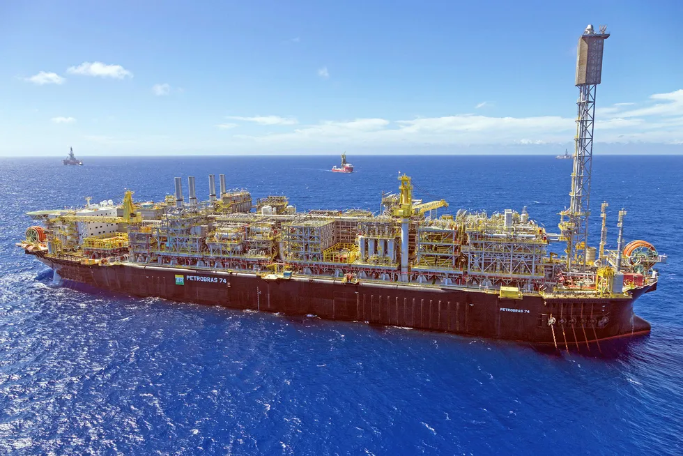 Dispute: the P-74 FPSO at the Buzios field in Santos basin off Brazil