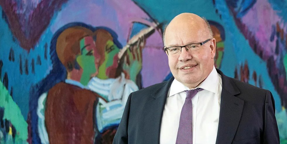 German economics and energy minister Peter Altmaier at cabinet meeting