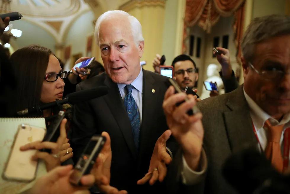 John Cornyn, som er republikansk senator for Texas, hevder republikanerne har nok stemmer til å få vedtatt skattereformen. Foto: Chip Somodevilla/Getty Images/AFP/NTB Scanpix