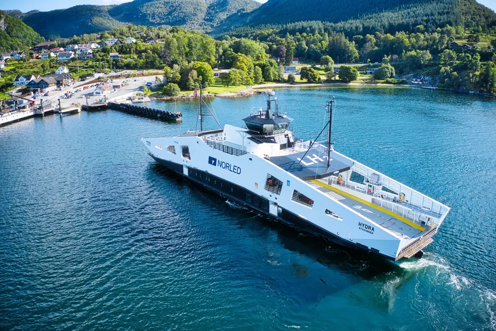 Norled's Hydra liquid hydrogen ferry.