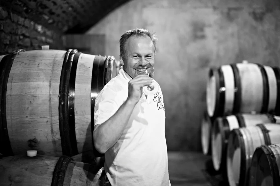 Etienne Montille lager viner med like stort lagringspotensial som hans far gjorde. Foto: Sune Eriksen