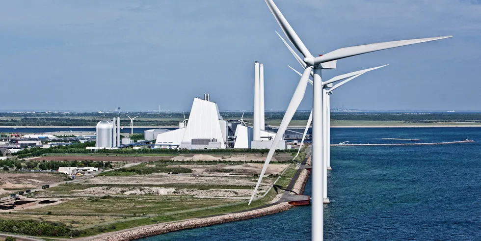 Orsted's Avedore power station at shore of the Oresund near Copenhagen where a 250MW electrolyser is planned to be built