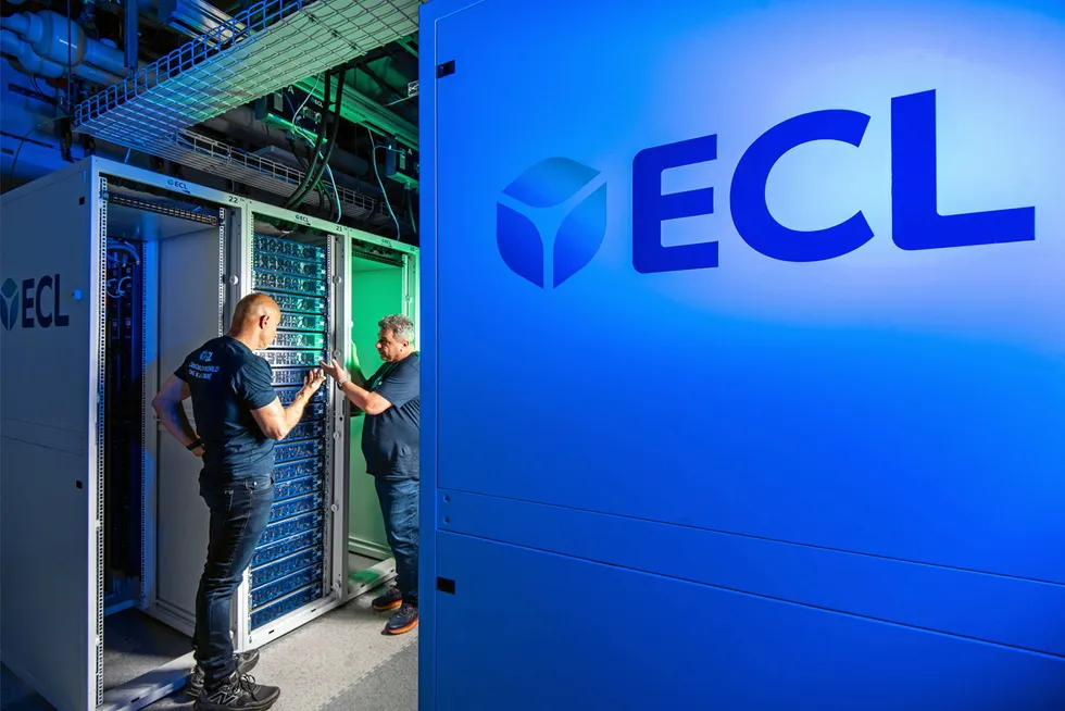 ECL's modular hydrogen-powered data centre.