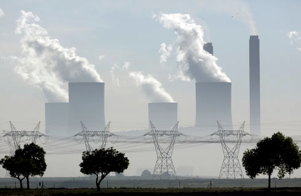 Coal hungry: smoke billows from the chimneys at the coal-fired Lethabo power station in Vereeniging, South Africa