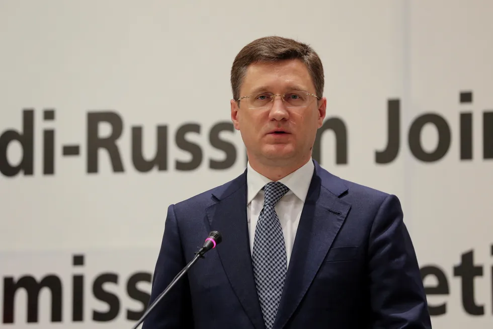 LNG promotion: Russian Deputy Prime Minister in charge of energy issues, Alexander Novak