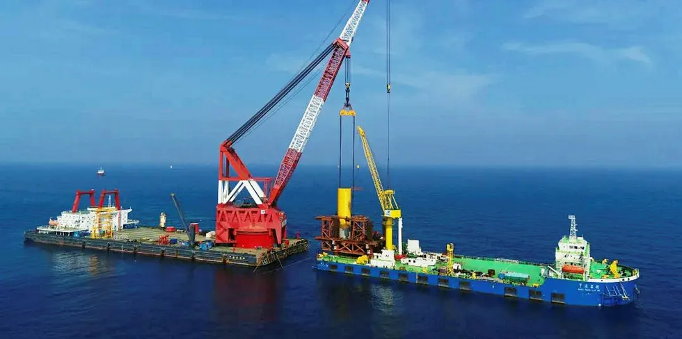 The Yuhang 58 offshore construction vessel.