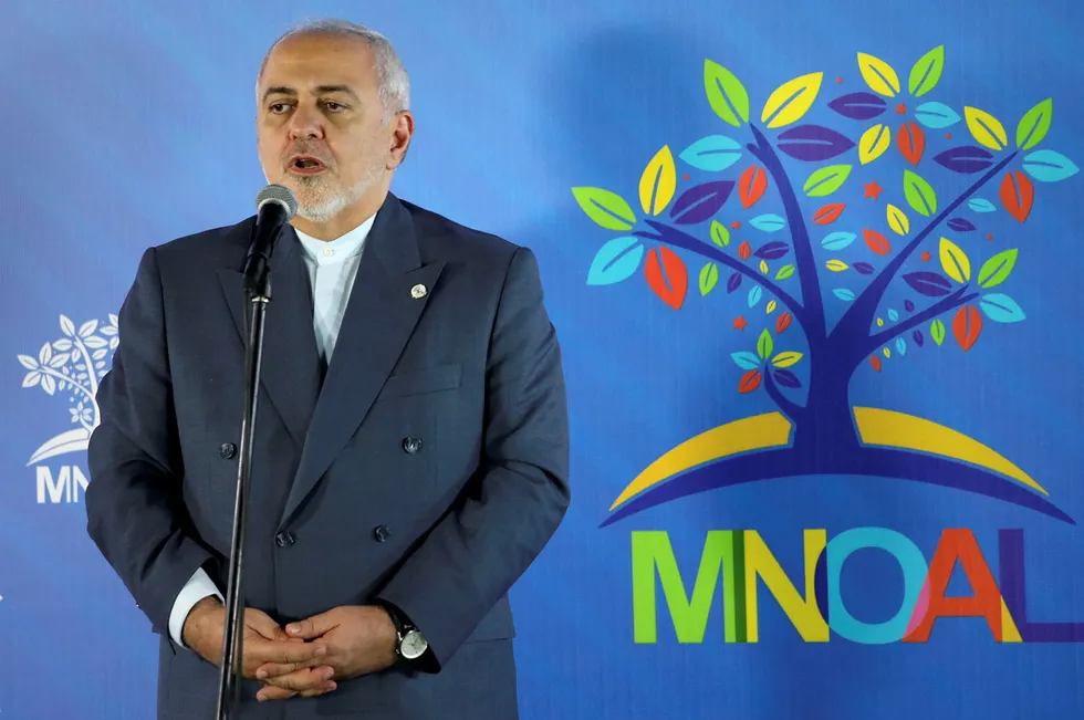 Irans utenriksminister Mohammad Javad Zarif sier landet ikke søker konfrontasjon.
