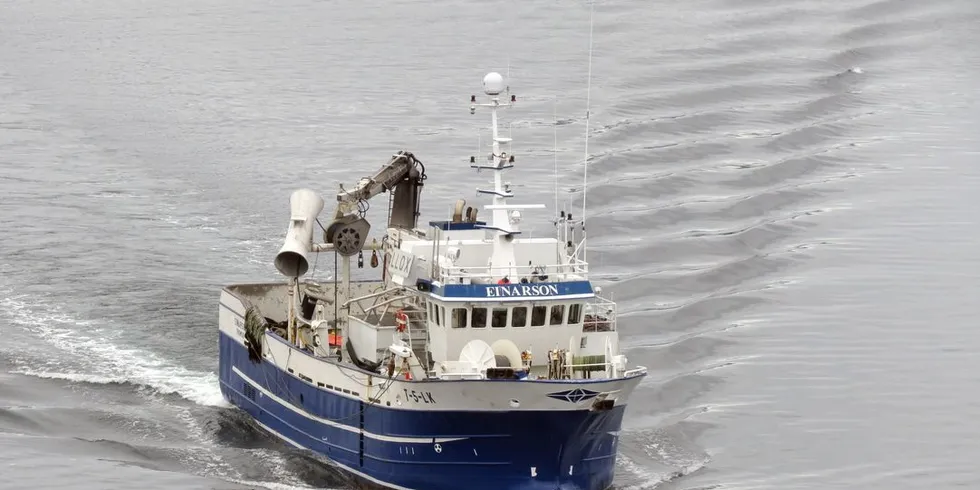 Fiskebåtrederiet Botnhamn Sjø AS driver fiske med den knapt 28 meter lange stålbåten «Einarson». Foto: Jon Eirik Olsen