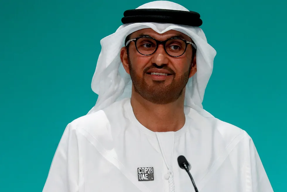 Low carbon: Adnoc group chief executive Sultan Ahmed Al Jaber.