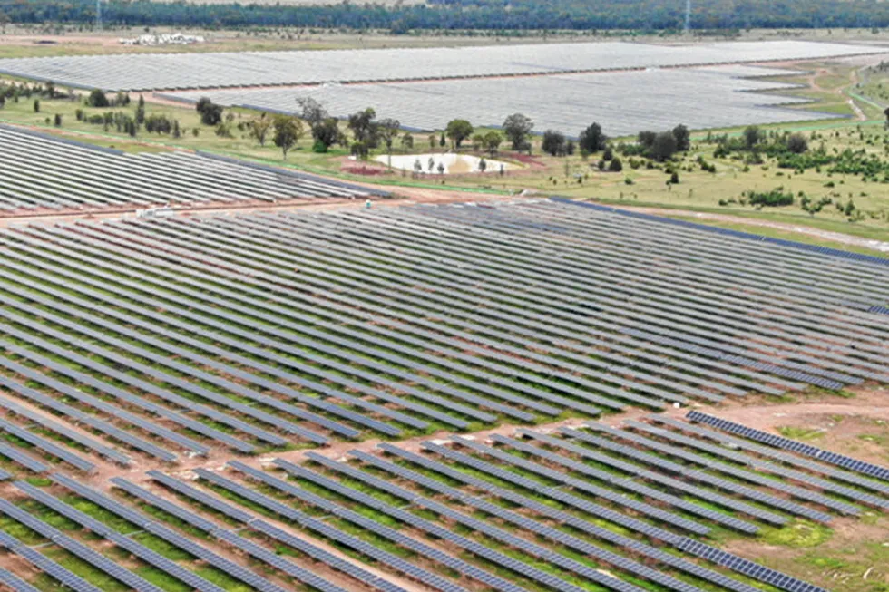 Transition: a solar farm in Australia