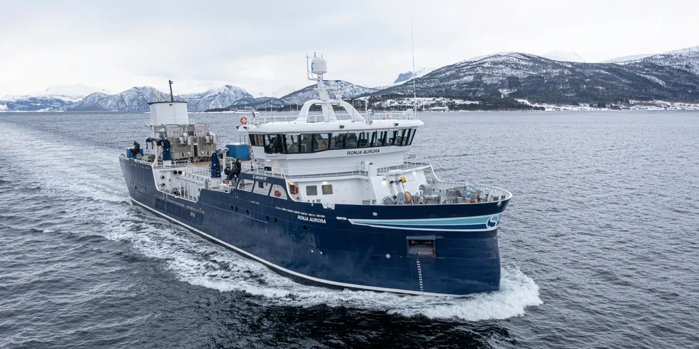 Brønnbåten «Ronja Aurora» ble levert fra Aas Mek. Verksted torsdag og døpt fredag.