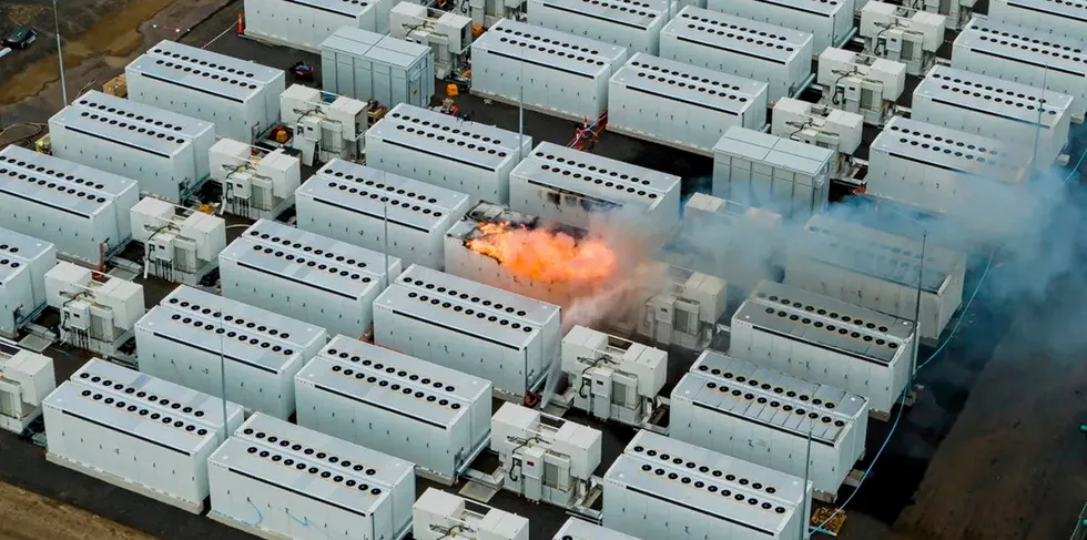 A fire at an energy storage facility in Australia.