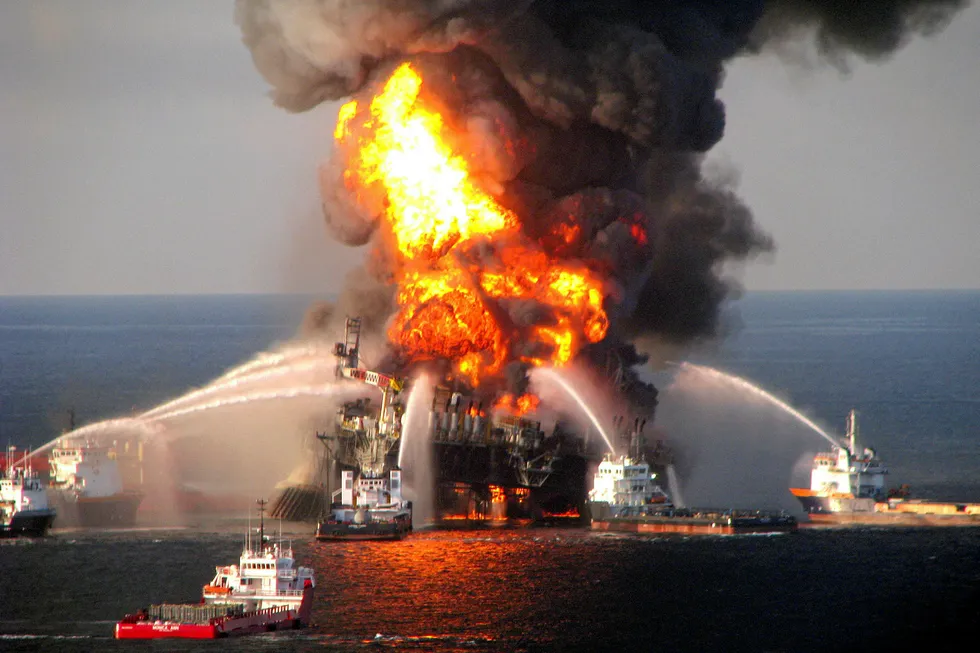 Flashback: response crews battle the blaze on the Deepwater Horizon