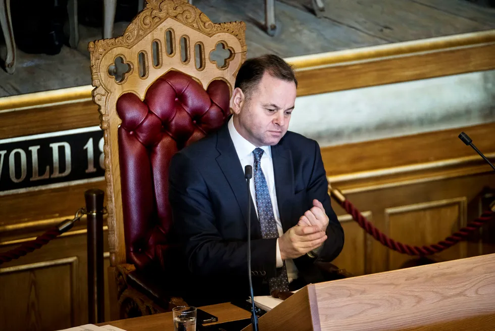 Stortingspresident Olemic Thommessen vil ikke kommentere påstander om å ha skjult opplysninger for Stortinget. Foto: Klaudia Lech