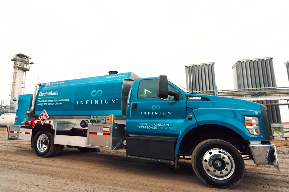 An Infinium truck at the Pathfinder facility in Texas.