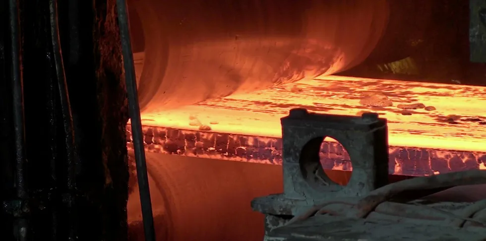 Steel production at ArcelorMittal's Sestao plant.