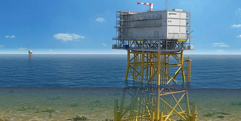 Image of TenneT offshore wind substation