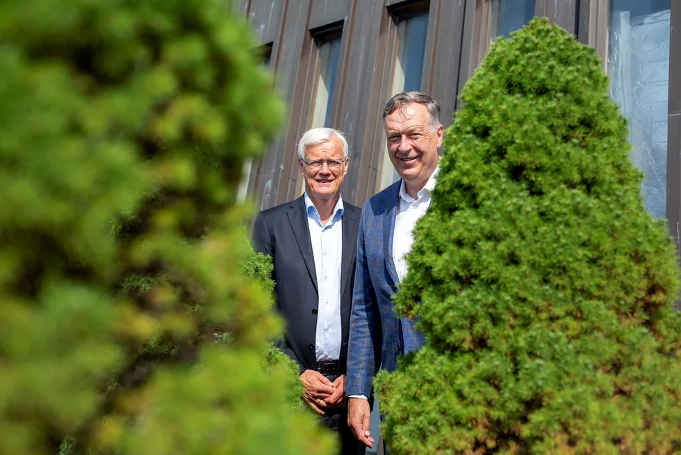 Gjert Munthe, styreleder, og Øystein Rekdal, administrerende direktør, i det norske bioteknologiselskapet Lytix Biopharma.