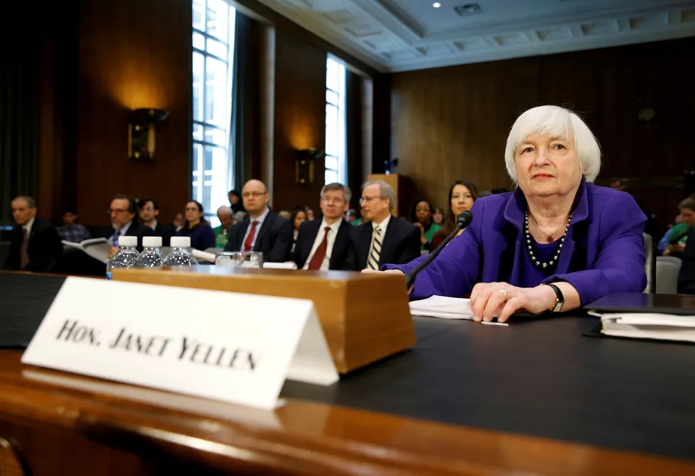 Sengtralbanksjef Janet Yellen i Federal Reserve. Foto: REUTERS/Joshua Roberts/NTB Scanpix